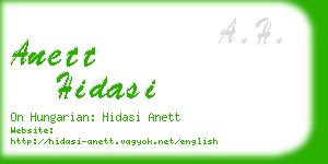 anett hidasi business card